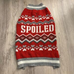 “Spoiled" Fair Isle Medium Dog Sweater Vibrant Life